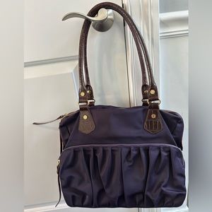 MZ Wallace Bucket Jane Tote Purple Plum Satchel Shoulder Bag & Pouch